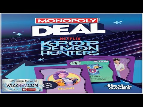 Monopoly Deal: Kpop Demon Hunters Card Game Family Games for Kids