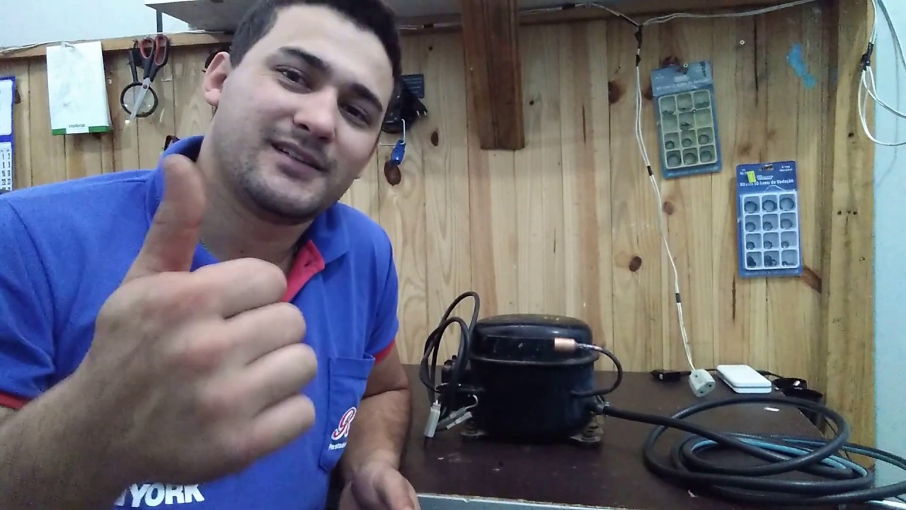 como fazer bomba de encher pneu com motor de geladeira....