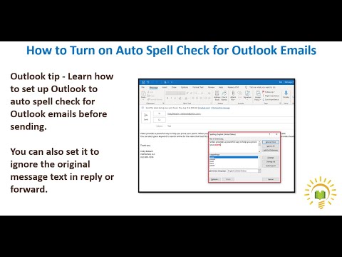 Outlook Tip - How to Turn on Auto Spell check for Outlook Emails