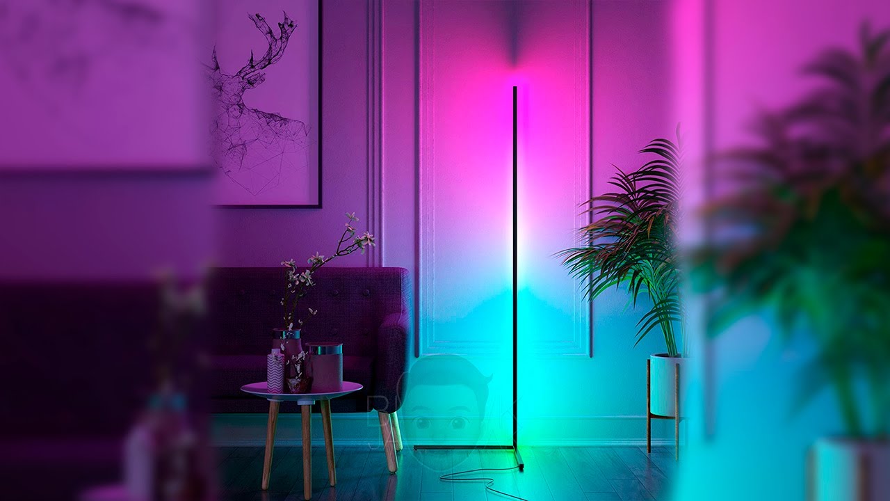 Watch La mejor lámpara minimalista LED RGB de piso gamer Now La mejor lámpara minimalista LED RGB de piso gamer
