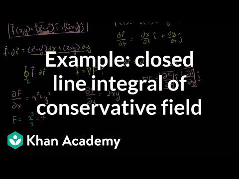 Example of Closed Line Integral of Conservative Field 