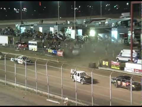 Race car crashes at Missouri State Fair