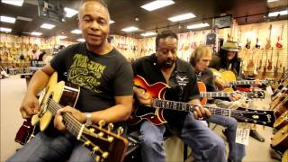 Ray Parker Jr. Dave Amato, Ronnie Pena & Geo Evans visits Norman's Rare Guitars