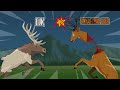 Unnatural Deer vs Elk | Unnatural Habitat Animals Animation