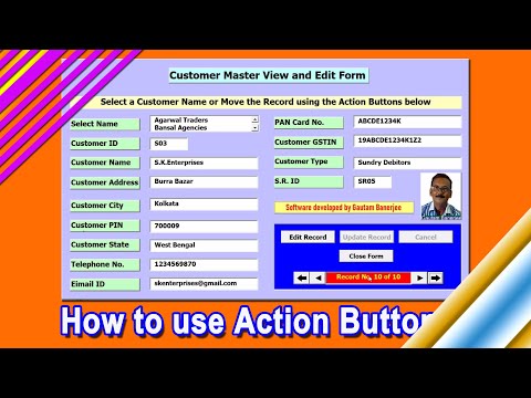 How to Create Action Buttons & Clickable List for Customer Data | Excel VBA Tutorial Part 20