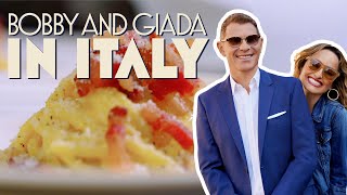 Bobby Flay and Giada De Laurentiis Eat Iconic Pasta alla Carbonara in Rome | discovery+