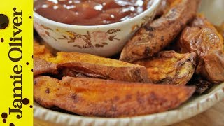 Vegan Roast Sweet Potato Wedges | Tim 