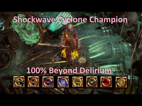 [3.21] Shockwave Cyclone Champion - 9 Aura & Triple Curse - 100% Beyond Delirium Showcase