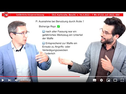 Law studies in criminal law - exam-worthy: medical instrument as a dangerous tool