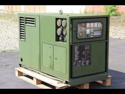 12KW DIESEL PÖL GEKO BUNDESWEHR STROMAGGREGAT STROMERZEUGER 230/400V 15KVA BW 8h S/N 1387