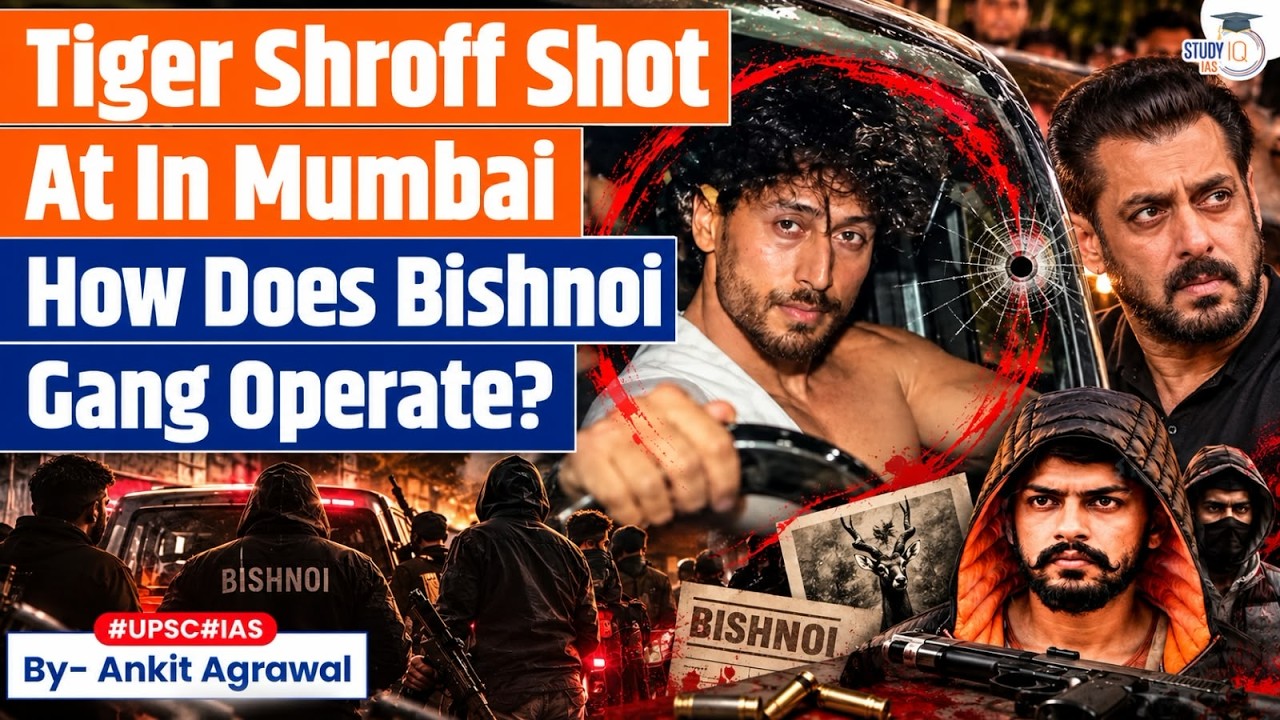 Shots fired at Tiger Shroff in Mumbai; Lawrence Bishnoi gang | Ankit Agrawal Study IQ
