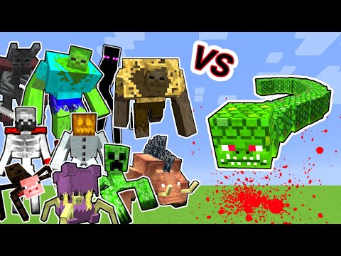 Naga Vs. Mutant Beasts and More Mutants in Minecraft