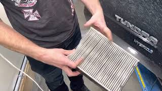 2022-2024 Toyota Tundra Cabin Air Filter Replacement Instructions