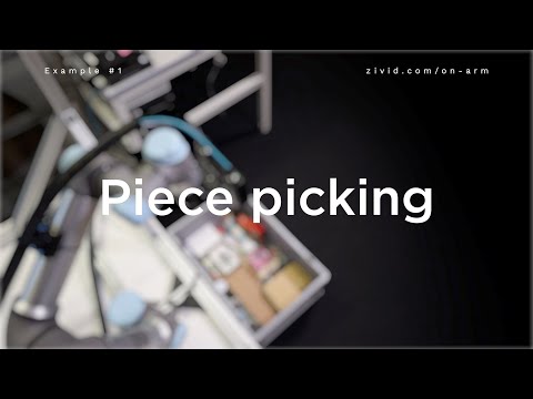 Piece Picking | Robot mounted 3D camera example - by Zivid