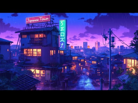 🎧 Lofi Hip Hop Music for Study, Sleep & Calm Focus | 🌧️ Rainy Night Live | The Japanese Town