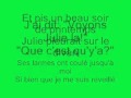 Julie Les Colocs avec paroles 