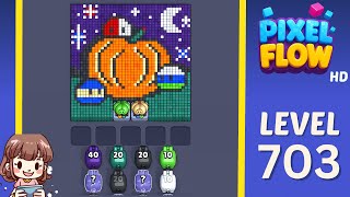 Pixel Flow Level 703 Solution Walkthrough