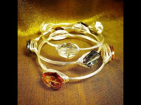 DIY Stoned & Wired Bangle Bracelet