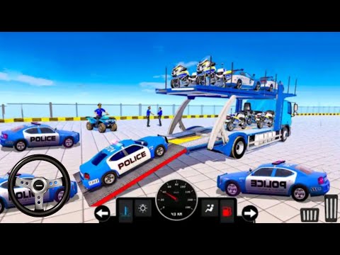 Police Car Transport Truck Simulator - US Police Bike Transport Truck Driving - Android  GamePlay