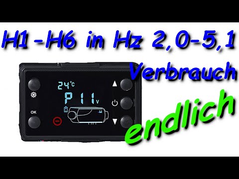 China Heizung Vevor H1-H6 endlich Hz und Verbrauch