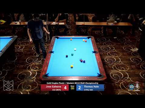 Jose Galeana vs Thomas Hale - Gold Singles Finals - 2023 Western BCA 8 Ball Championship