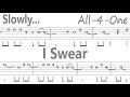 All 4 One I Swear Slow Guitar Solo Tab BackingTrack