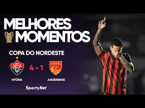 Gols e lances de Vitória x Juazeirense