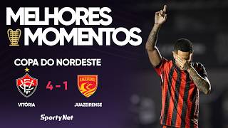 VITÓRIA GOLEIA E ATROPELA A JUAZEIRENSE NO BARRADÃO! Melhores Momentos - Vitória 4 x 1 Juazeirense