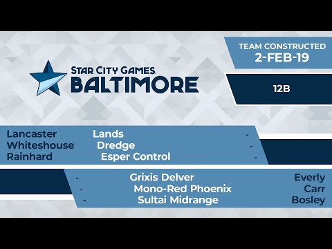SCGBALT: Round 12B - Lancaster, Whitehouse, Rianhard vs Everly, Carr, Bosley | Team Constructed