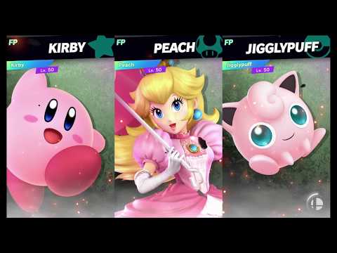 Super Smash Bros Ultimate Amiibo Fights   Request #5116 Kirby vs Peach vs Jigglypuff