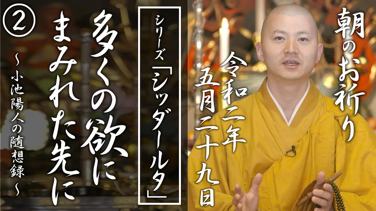 欲にまみれた先に（ シッダールタ２）：朝のお祈り(2020/05/29)
