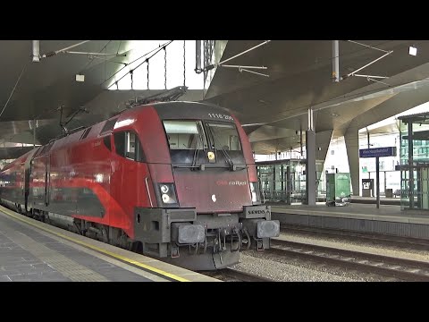 RJX 166 Zürich HB/RJX 566 Feldkirch Bahnhof Abfahrt Wien Hbf in Österreich