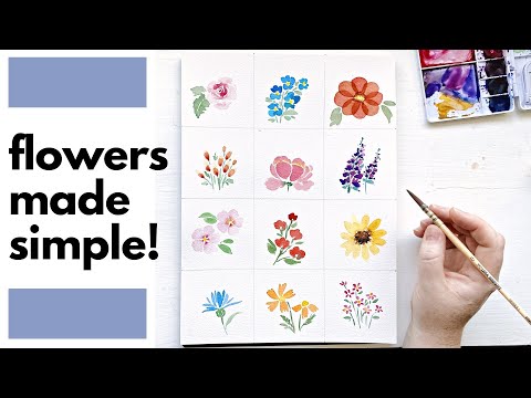 Easiest watercolor flowers you need to know!