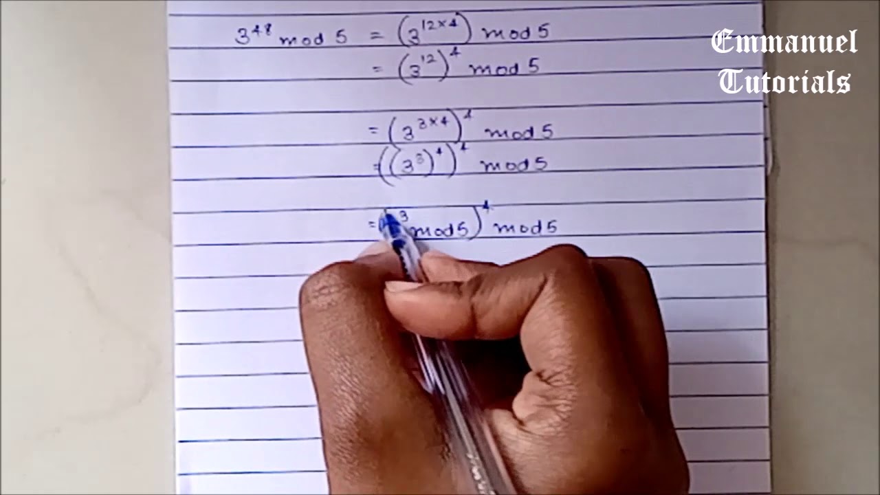 Modular arithmetic - solved example - DISCRETE MATHEMATICS , cryptography #EmmanuelTutorials