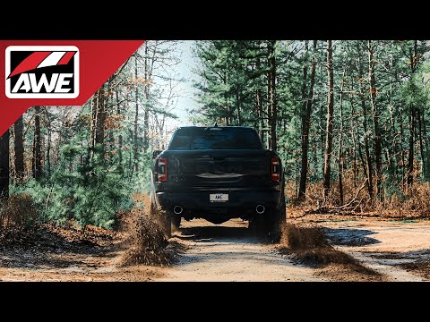 AWE 0FG Catback Exhaust for RAM TRX - Diamond Black Tips SKU: 3015-33005