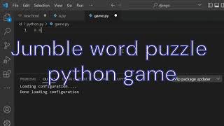 How to create Jumble Word  Game with Python | with music | mini project third #python #game