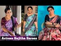 Vijay Tv Pandian Stores Sujitha Sarees Collection Linensarees Actresssarees Linensarees