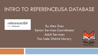 Intro To ReferenceUSA Database