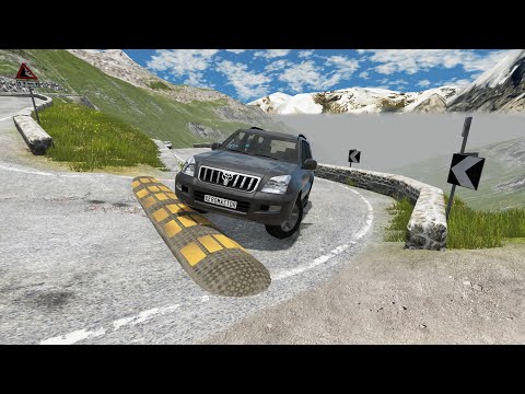 Cars vs Massive Speed Bumps #33 beamng drive