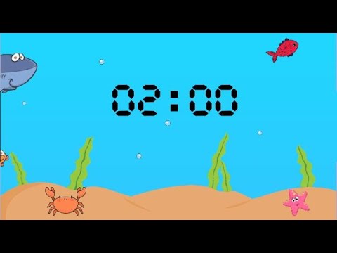 2 minute countdown timer - for kids - under the sea - with music