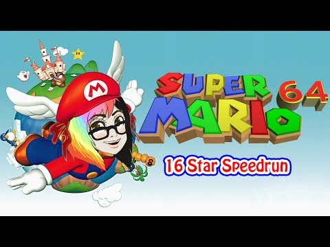 NEW PB 22:22 !!! 16 STAR SPEEDRUN ♥MARIO 64♥ pt7 (on N64) -Live Stream!! (Drink here :D)