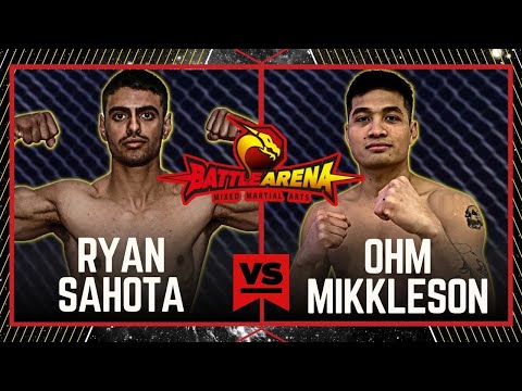 FLYING TRIANGLE IN #MMA | RYAN SAHOTA VS OHM MIKKELSON | BATTLE ARENA 75