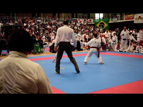 14th. Gichin Funakoshi Karate JKA Cup - Ireland 2017- Caio Junqueira (BRA) x Takeyama Yuga (JAP)