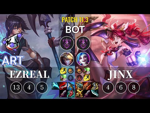 RJ Art Ezreal vs Jinx Bot - KR Patch 11.3