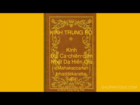 Kinh Trung Bộ - Kinh số 133-Kinh Ðại Ca-chiên-diên Nhất Dạ Hiền Giả (Mahakaccanabhaddekaratta Sutta)