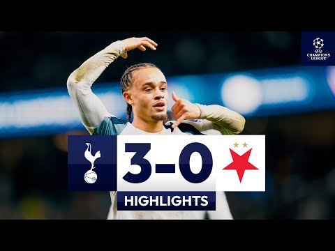 Xavi Simons continues FINE FORM | Spurs 3-0 Slavia Prague | UCL Highlights