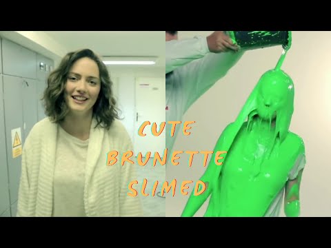 Cute brunette Slimed - YouTube