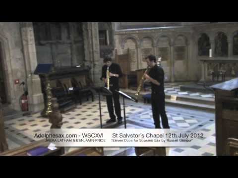 WSCXVI JABRA LATHAM & BENJAMIN PRICE   Eleven Dúos for Soprano Sax by Russell Gilmour