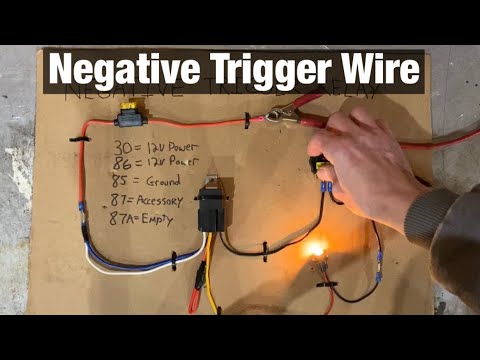 How To Wire a 4 or 5 Pin Relay With a Negative Trigger Wire.