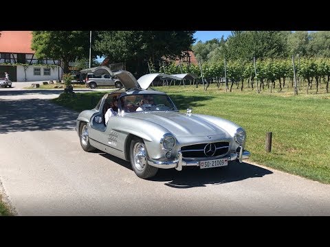 Mercedes 300SL Gullwing's Driving Along the German Countryside